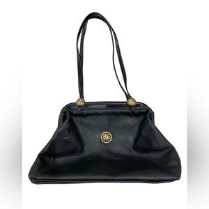 Vintage Capezio Handbag Navy Blue Purse Shoulder Bag